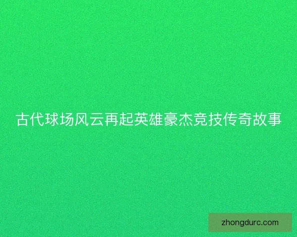 古代球场风云再起英雄豪杰竞技传奇故事